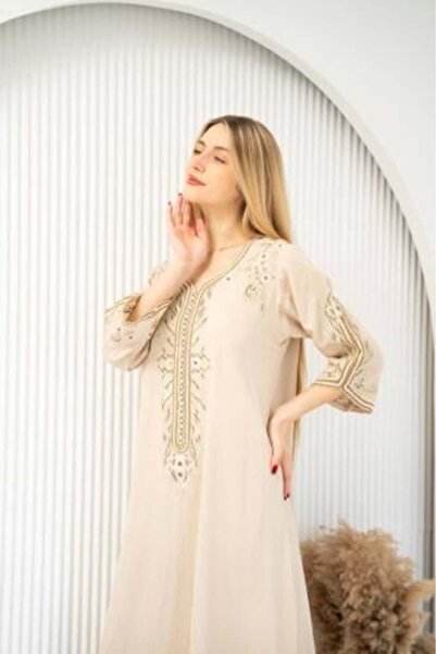 AFandina Linen Jalabiya – Classic Design with a Modern Twist SM-8