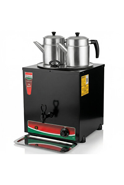 Miletto Jumbo Model Elektrikli 2 Demlikli Çay Kazanı 23 lt (Demlikler Dahil) ...
