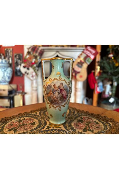 tayfuntufan antika koleksiyon Μικρό βάζο Λιμόζης ζωγραφισμένο στο χέρι, ύψους...