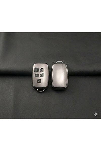 Oto Aksesuarcım Husă pentru telecomandă pentru chei auto din silicon cu 3 butoane compatibilă cu Land Rover Range Rover 2010-2018, gri