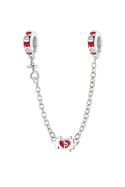 Fubena قلادة على شكل سلسلة قلب من ياب-بوز