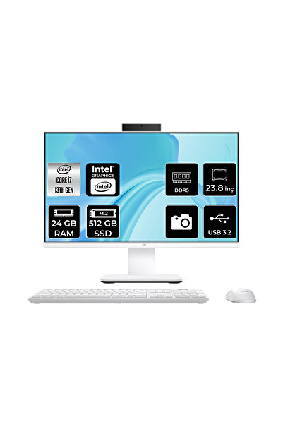 ASUS V440 Intel Core i7 13620H 24GB 512GB SSD 23.8" FHD FDOS All in One Bilgi...