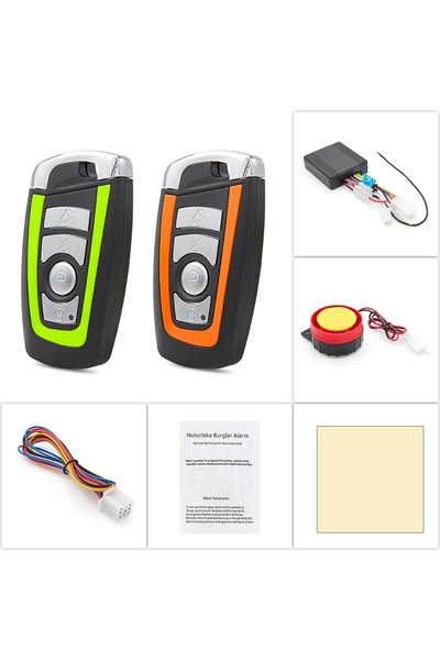 TECHSTAR Alarmă antifurt de 12V pentru motocicletă/bicicletă, sirenă 120–125 ...