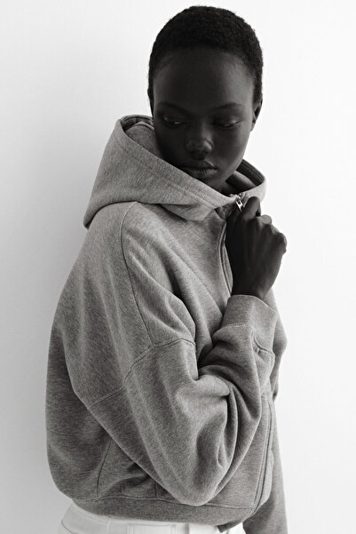 H&M Kapüşonlu ve Fermuarlı Üst