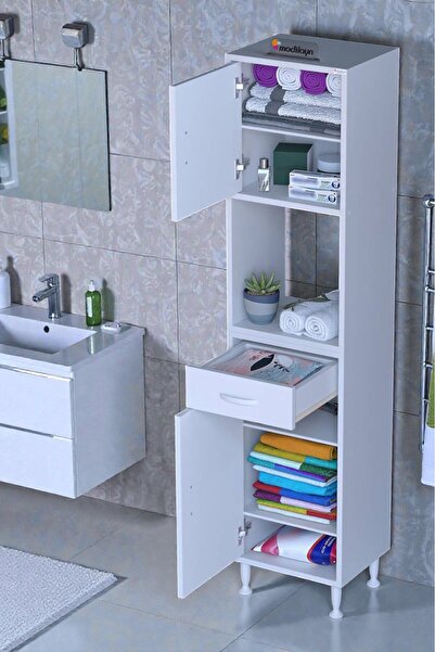 Eliusta Vero 5 Bölmeli 35 cm Genişlikte Dolap Çok Amaçlı Kullanım Banyo Dolap...