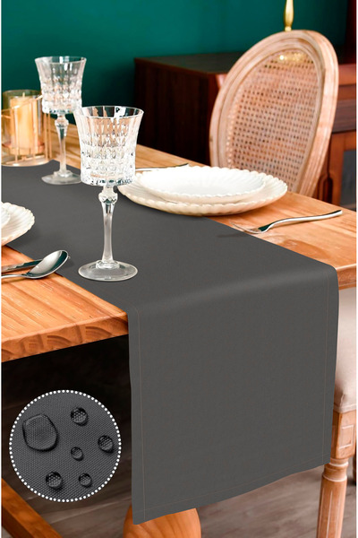 Monolisse Covoraș de pânză rezistent la lichide și la pete, afumat, 50 x 150 cm