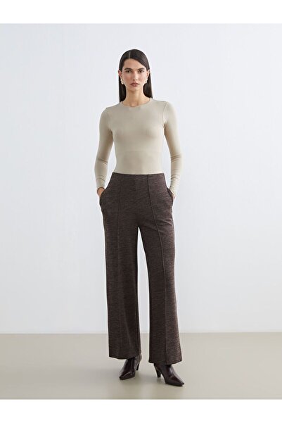 LC Waikiki LCWAIKIKI Basic Beli Lastikli Geniş Paça Kadın Pantolon