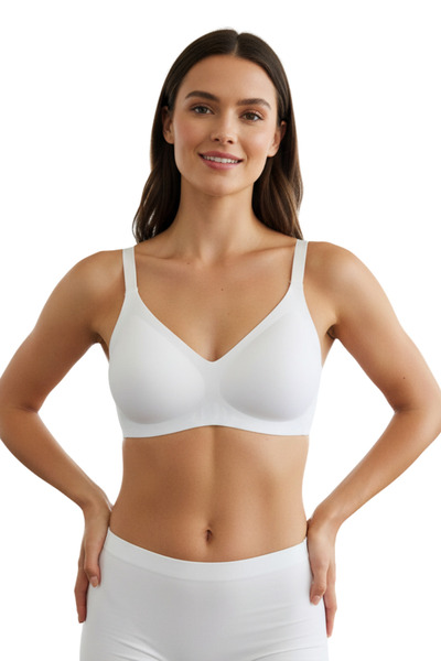 Sensu Laser Cut Stitch-Free Ghost Bra Adjustable Strap with Removable Pad