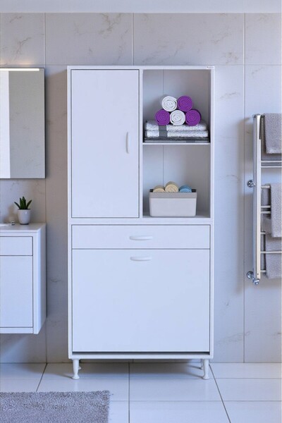 Eliusta Liora Beyaz Çok Amaçlı Banyo Dolabı 70 cm Genişliğe Sahip 70x171x32,5...