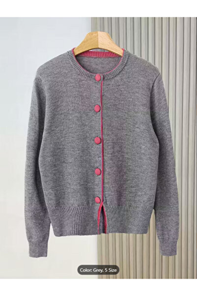 VARENZEA Women's Double Color Color Block Soft Textured Knitwear Cardigan – B...