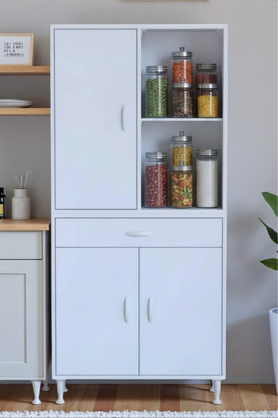 Eliusta Vellum Beyaz Dolap 85x173x32,5 cm Ebatlarında Çok Fonksiyonlu 85 cm G...