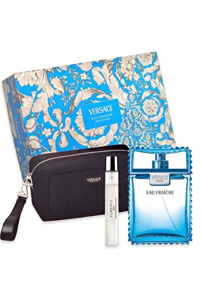 Versace Set Cadou Man Eau Fraiche, Apa de Toaleta, 100 ml + 10 ml + Punga