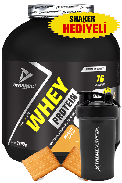 Dynamic Nutrition Whey Protein Tozu - 2280 G - 76 Servis - Bisküvi - Sindirim...