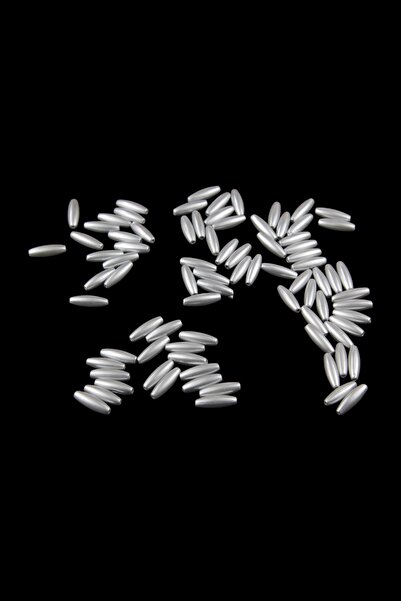 Serhat Aksesuar ve El İşçilik 18X6 mm Harp Beads Gray Plastic Dyed (75 Pieces)