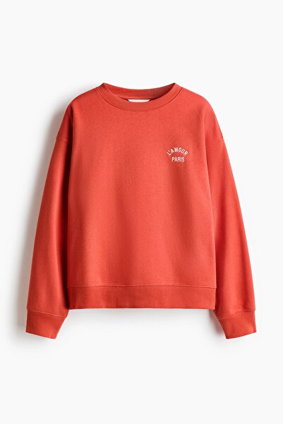 H&M Yazı Motifli Sweatshirt