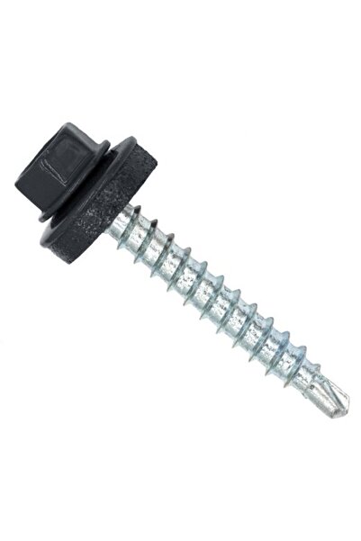 Admira Systems Set de 250 de șuruburi autoforante pentru tablă metalică, șaibă EPDM 4,8 x 35 mm RAL7024 gri grafit