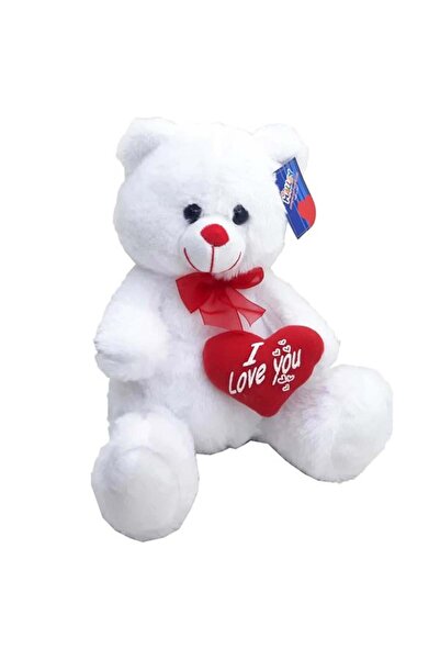 Halley Oyuncak Sevimli Peluş Ayıcık - Kalpli "I Love You" Baskılı