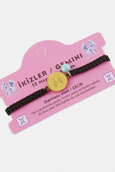 Marsilyan Gemini Zodiac Sign Steel Bracelet