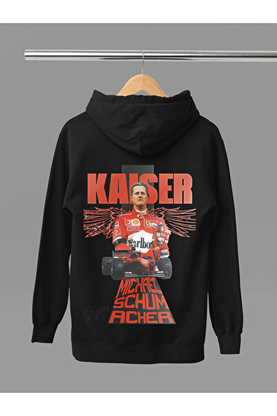 MAGORS MICHAEL SCHUMACHER ПЕЧАТЕН ПАМУЧЕН ДЪЛЪГ РЪКАВ С КАПЮШОН И 3 ЛЕНТИ F1 ...