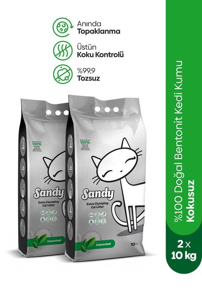Sandy Kokusuz Ekstra Topaklanan Kedi Kumu 2x10kg