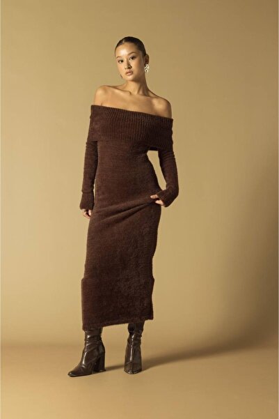 hancez Madonna Yaka Triko Elbise 92589