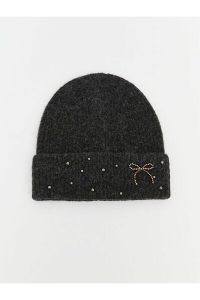 LC Waikiki LCW ACCESSORIES Fiyonk Nakışlı Kadın Triko Bere