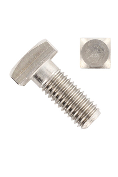 Admira Systems Set de 10 șuruburi cu cap pătrat din oțel inoxidabil A2 (304) ...