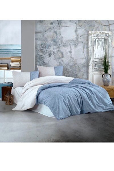 Kristal By Taç طقم غطاء لحاف مزدوج من كريستال رانفورس زارا باللون الأزرق