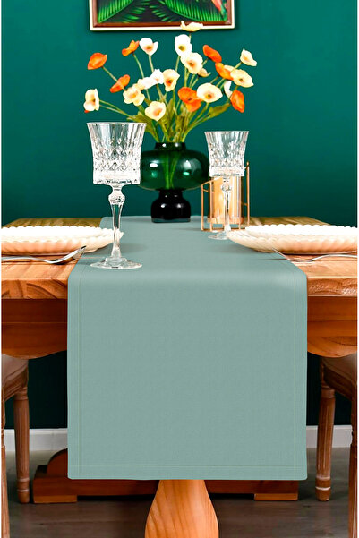 Monolisse Covoraș de pânză rezistent la lichide, rezistent la pete, verde sticlă, 40 x 150 cm