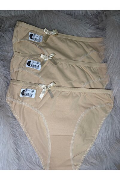 GÜMÜŞ Düz Likralı Bej Bikini Altı