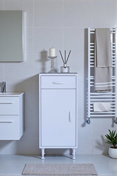 Eliusta Fre 40 cm Çok Amaçlı Dolap 1 Raflı Tek Çekmeceli Banyo Mutfak Dolabı ...