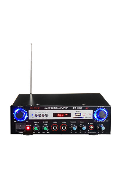 KlaussTech Amplificator audio cu Bluetooth, conexiune USB, card SD