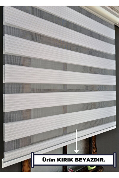 ESDEH Zebra Stor Güneşlik Perde - TEK PERDE 2 FONKSİYON (TÜL+GÜNEŞLİK) - Alüminyum Aksam