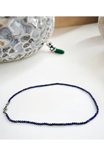 best bioenerji taş terapi قلادة من حجر اللازورد الطبيعي 2 مم