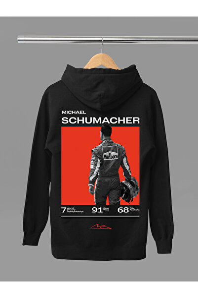 MAGORS Hanorac F1 din bumbac imprimat MICHAEL SCHUMACHER, cu mânecă lungă, cu...