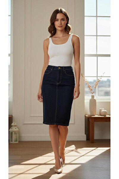 hancez Denim Etek 1039