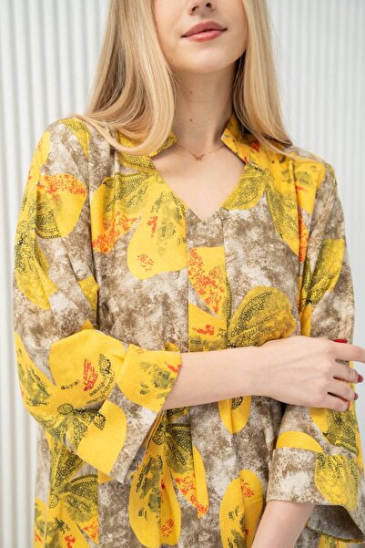 AFandina Elegant floral print jalabiya SM-17