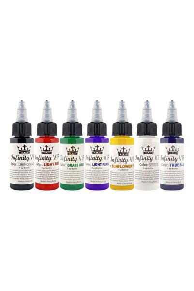 BLOOMING TIME Set Of 7 Colors Natural Plant Tattoo Pigment Inks Multicolour