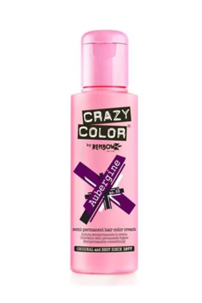 Crazy Color Vopsea semipermanenta Aubergine Crazy Color, 100 ml