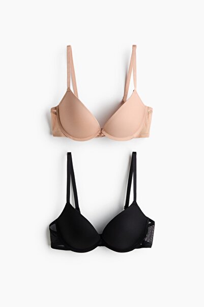 H&M 2'li Mikrofiber Süper Push-up Sütyen