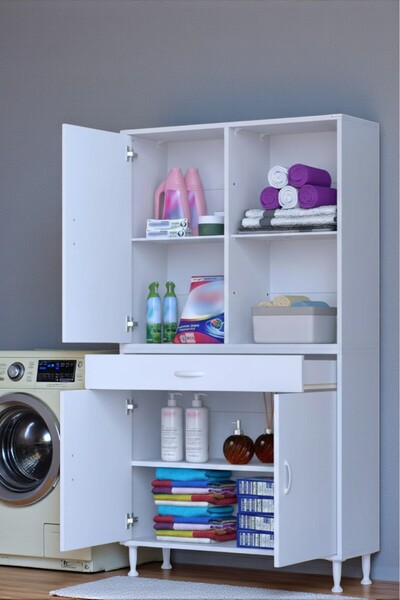 Eliusta Vellum Beyaz Dolap 95x173x32,5 cm Ebatlarında Çok Fonksiyonlu 95 cm G...