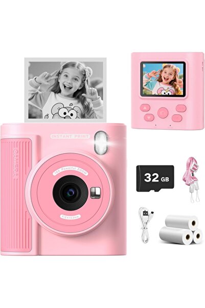 Mgaolo كاميرا أطفال مزودة بخاصية الطباعة الفورية، كاميرا رقمية للطباعة الحرارية، هدية مناسبة للأطفال من عمر 3 إلى 12 سنة