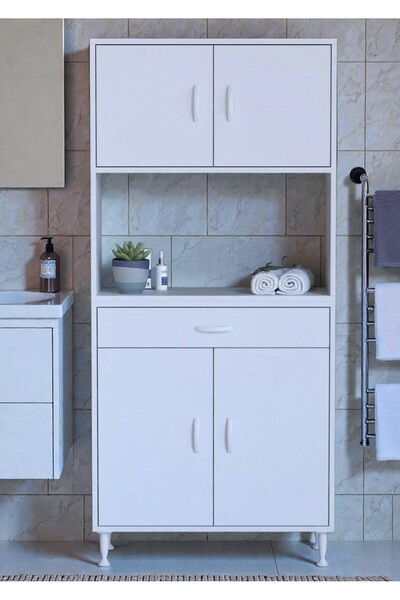 Eliusta Lora Beyaz Dolap 80 cm Genişliği ve 173 cm Yüksekliği İle Dikey Depol...