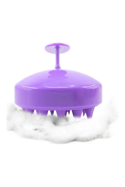 DRAMA HOME فرشاة شامبو لتدليك فروة الرأس، لونها بنفسجي
