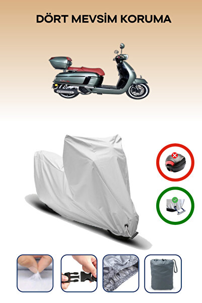 Breen غطاء دراجة نارية متوافق مع Gray Lock متوافق مع Arora Mojito Pro S مقاوم للماء