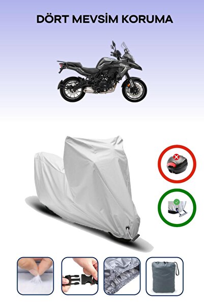 Breen غطاء دراجة نارية متوافق مع Benelli TNT 25 باللون الرمادي مقاوم للماء