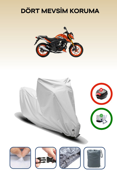 Breen Gray Lock Compatible Rks Tnt 202 Compatible Motorcycle Tarpaulin Waterproof