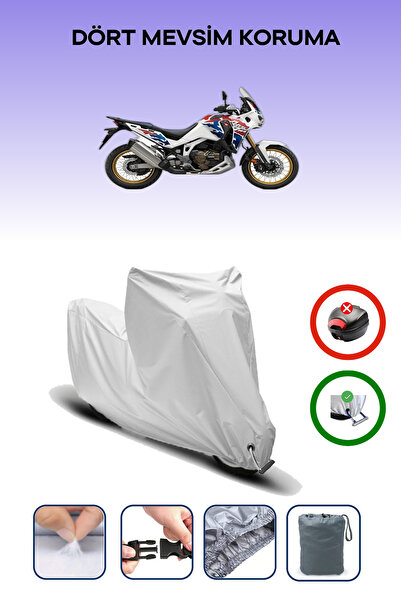 Breen قفل رمادي متوافق مع دراجة هوندا CRF1100L أفريكا توين أدفنتشر سبورتس DCT، غطاء دراجة نارية مقاوم للماء