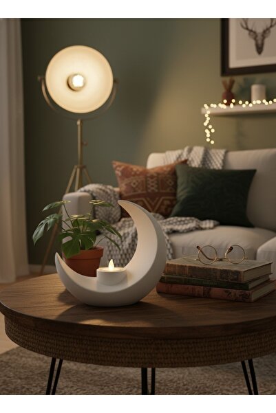 3DEpics Hilal Dekoratif Tealight Mumluk (17,5x6,5)