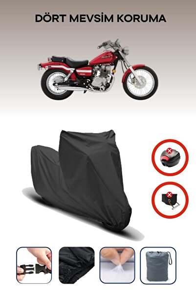 Breen قفل حقيبة خلفية أسود غير متوافق مع قماش الدراجة النارية المتوافق مع Honda CMX 250 Rebel، 4 مواسم